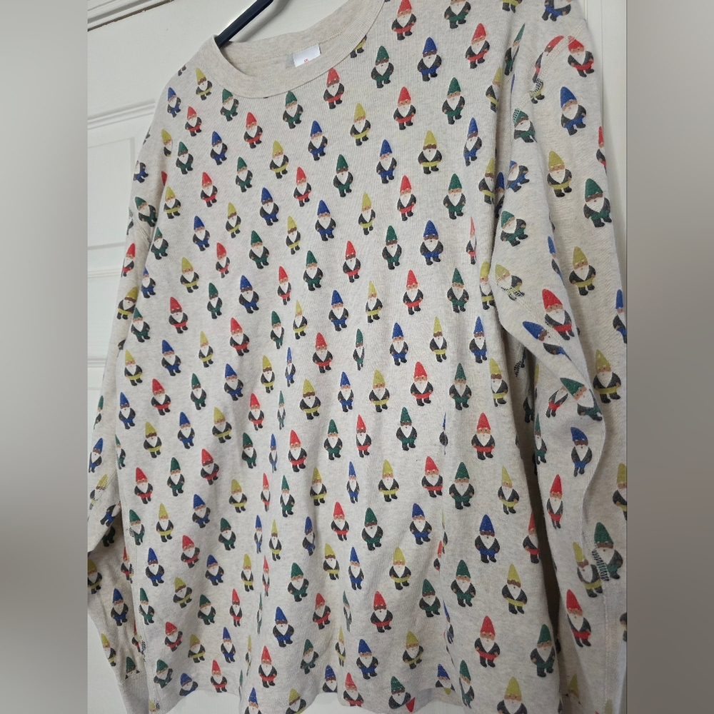 Hannah Andersson Garden Knomes Elves Pajama Top XXL Organic Cotton